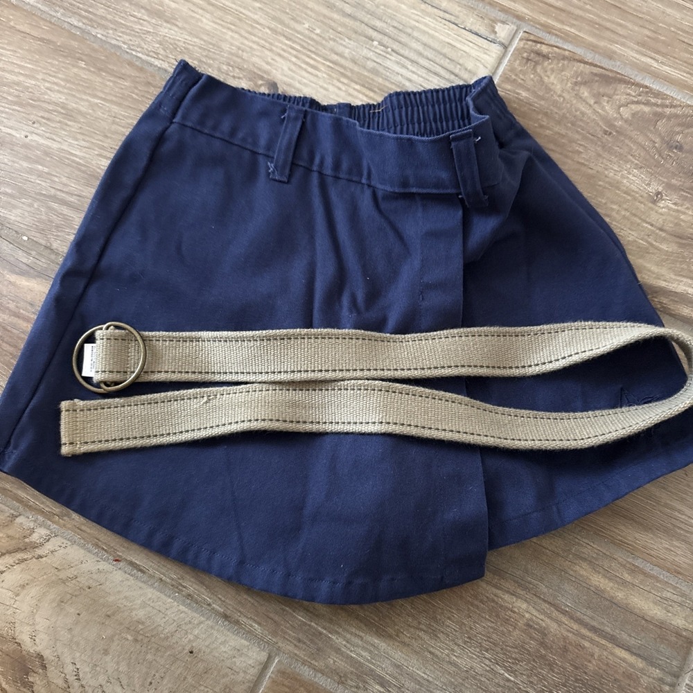 Official Cub Scout Uniform GIRL'S SKORT SIZE 6 W/‎ Belt In Excellent Condition
